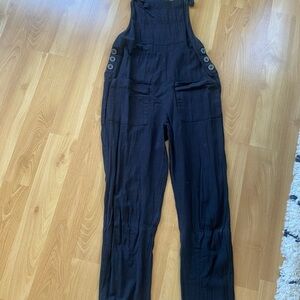 l*space Black straight-Leg Overalls